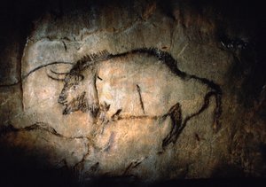 ニオー洞窟のサロン・ノワールのバイソン 作： Sisse Brimberg