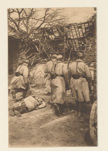 アトレヒトの戦い (5 月 9 日から 6 月) は、ドイツ軍にとって非常に血なまぐさいものでした。 (...) ここにノイヴィル征服のエピソードがあります (...) (オブジェクトのタイトル) 12 cartes postales illustrées de la Grande Guerre / Pochette No 2 (オブジェのシリーズタイトル) 作： Sémaphore
