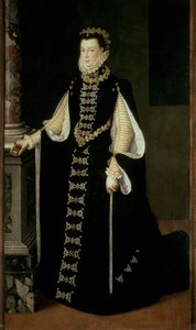 スペインの女王、ヴァロアのイザベラ（1545-68）、スペインのフェリペ2世の妻（1556-98） 作： Sofonisba Anguissola