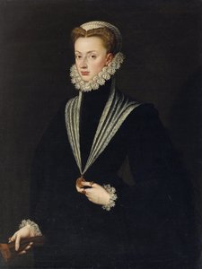 Joanna of Austria (Joanna of Habsburg) - Anguissola, Sofonisba (ca. 1532-1625)によるJoanna of Austria (1547-1578)の肖像。油彩・キャンバス、サイズ：106x81、個人蔵 作： Sofonisba Anguissola