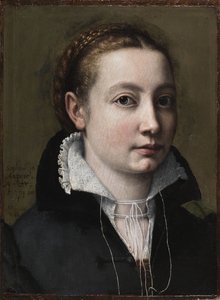 自画像、1558年 作： Sofonisba Anguissola