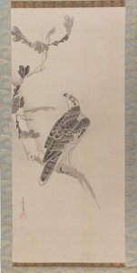 鷹図、17世紀半ば。