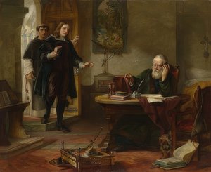 ガリレオ・ガリレイを訪れたジョン・ミルトン。 1847 作： Solomon Alexander Hart