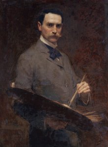 自画像、1896年頃（キャンバスに油彩） 作： Solomon Joseph Solomon