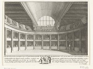 ステージから見たヤコブファンカンペンの劇場、1658年 作： Solomon Savery