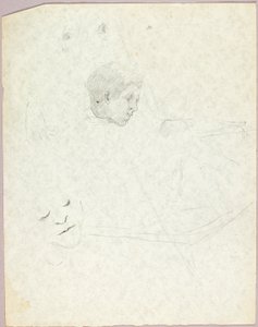 椅子に座る少年 作： Solon H. Borglum
