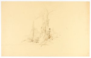 枯れ木とコルトの放牧 作： Solon H. Borglum