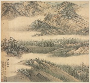 ビヤン山の崖、1500年代。 作： Song Xu