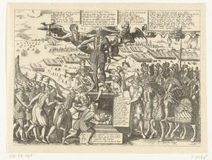 アルバ像の漫画の複製、1571年 作： Sons, and Stewart, G. Waterston
