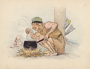 S Rosamond Praegerによる『Little Twin Dragons』のイラスト（カラーリトグラフ）