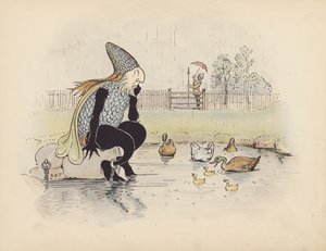 S Rosamond Praegerによる『Little Twin Dragons』のイラスト（カラーリトグラフ）