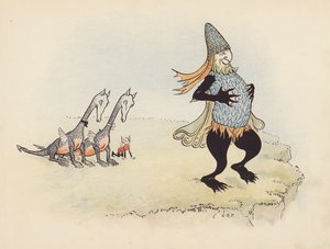 S Rosamond Praegerによる『Little Twin Dragons』のイラスト（カラーリトグラフ）