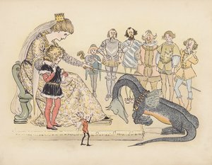 S Rosamond Praegerによる『Little Twin Dragons』のイラスト（カラーリトグラフ）