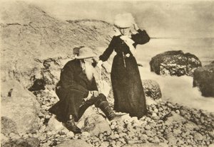 ロシアの作家レオトルストイとその妻ソフィア、黒海、クリミア自治共和国、ロシア、1902 作： Sophia Andreevna Tolstaya