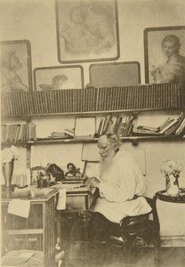 ロシアの作家レオトルストイ、1890年代 作： Sophia Andreevna Tolstaya