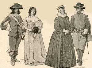 ジェームズ1世-チャールズ1世の統治時代の服1607-1640、1903、1937。