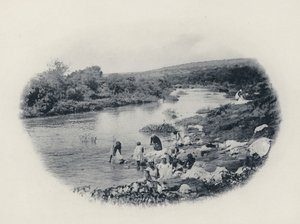 トランスバールでの洗濯の様子（モノクロ写真 作： South African Photographer