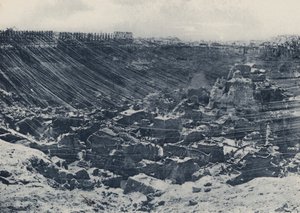 昔の風景、1874年のキンバリー鉱山（モノクロ写真 作： South African Photographer