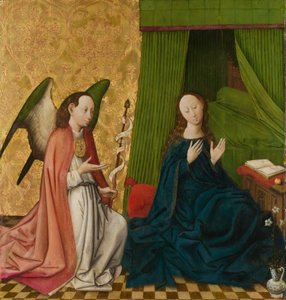 受胎告知。 作： South Netherlandish Painter