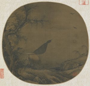 12世紀後半から13世紀初頭にかけて雪に覆われた帰郷の漁師 作： Southern Song Dynasty Chinese School
