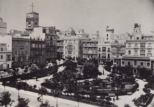 カディス：ゲラ・ヒメネス広場（モノクロ写真 作： Spanish Photographer