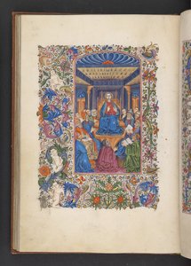 「Book of Hours」から MS 50004 f.53v Christ を Doctors に追加 (ベラムにインク、カラー、ゴールド) 作： Spanish School