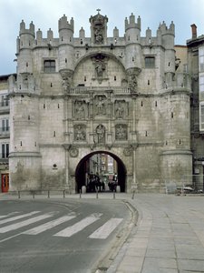 城壁の一部であったアルコデサンタマリア 作： Spanish School
