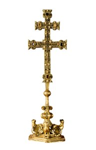 「ポンフェラーダ（スペイン）のテンプル騎士団の十字架「Cignum crucis