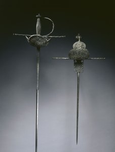カップヒルトレイピア 1650年頃（スチール製 作： Spanish School