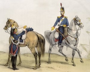 DE SOTTO, Serafin Maria, Earl of Clonard (1793 - 1862).スペイン幼年・少年・騎兵武器組織史。1851 - 1859.スペインのフェルディナンド7世治世下の騎兵。ライン騎兵隊と軽騎兵隊の兵士（1824年～1834年）。イングランド 作： Spanish School