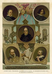 17世紀の有名なスペインの歴史上の人物 作： Spanish School