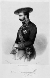 第一次カルリスト戦争（1833年～1840年）：カルリストの将軍Tomas Zumalacarregui（1788年～1835年）の肖像画 作： Spanish School