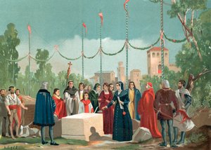 1506年にマドリードにラティーナ病院の設立 作： Spanish School