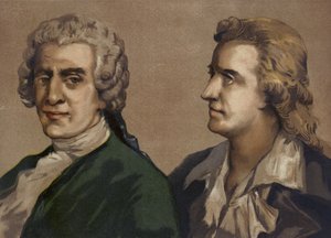 ドイツの詩人、フリードリッヒ・ゴットリープ・クロップストックとフリードリッヒ・シラー 作： Spanish School