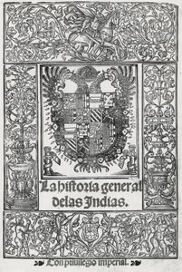 The General History of the Indies」の正面図。 作： Spanish School