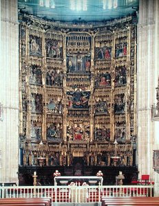 High Altar（塗装された木製の祭壇） 作： Spanish School