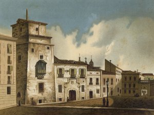 フランスのフランシスコ1世が投獄された家、マドリード、1552〜1526年 作： Spanish School
