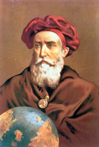 IND 123 0784502/2 Vasco da Gama (c.1469-1525) ポルトガルの航海士 作： Spanish School
