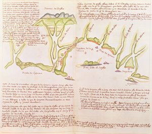 エクアドルのガロ島、1530〜41年頃（ベラム） 作： Spanish School