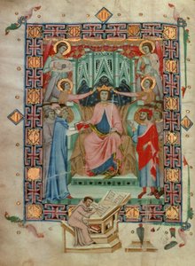 マヨルカ島のハイメ 2 世 (1315-49) が国王として宣誓、Romeu Despoal 作 作： Spanish School