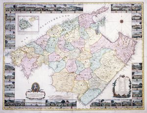 マヨルカ島の地図、1785年