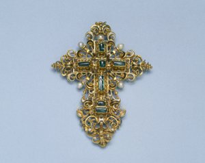 十字架のペンダント、1550-1600 作： Spanish School