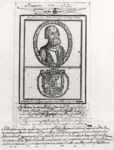 ヘルナンドコルテス（1485-1547）と彼の腕の肖像画