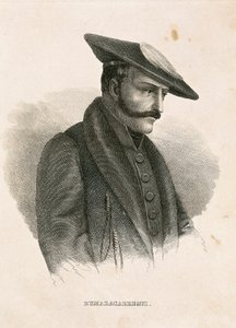 スペイン独立戦争と第一次カーリスト戦争の登場人物、トマス・ズマラカレルグイ（1788-1835）の肖像（エングレーヴィング 作： Spanish School