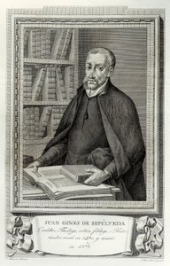 スペインの人文主義者・宗教家であるフアン・ジネス・デ・セプルベダ（1490-1573）の肖像 作： Spanish School