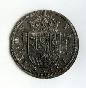 スペインとポルトガル（1578-1621）のiフィリップ3世の治世から4レアルのシルバークラウンコイン（シルバー）