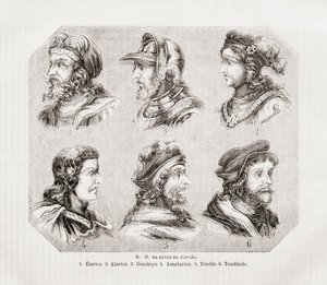6人のスペイン人王。 作： Spanish School