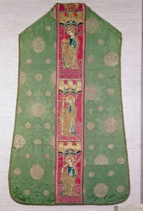 スペイン語Chasuble、c.1425-50（刺繍入りシルク）
