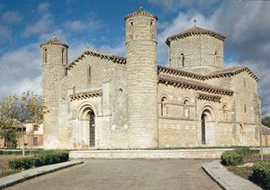 1035-66年に建てられたサンマルティン教会の眺め 作： Spanish School