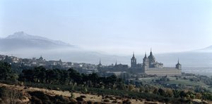 サンロレンソデエルエスコリアル修道院の眺め 作： Spanish School
